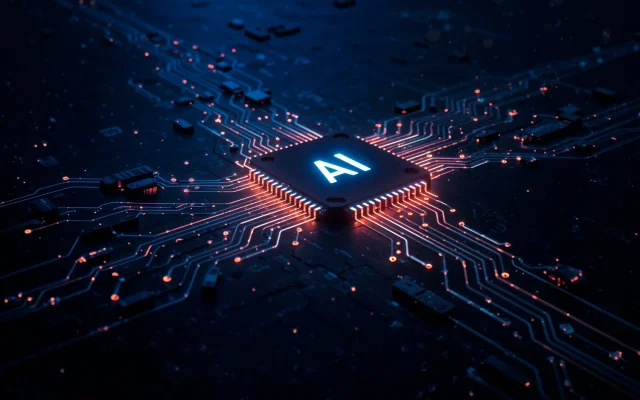 Abstract data network dark