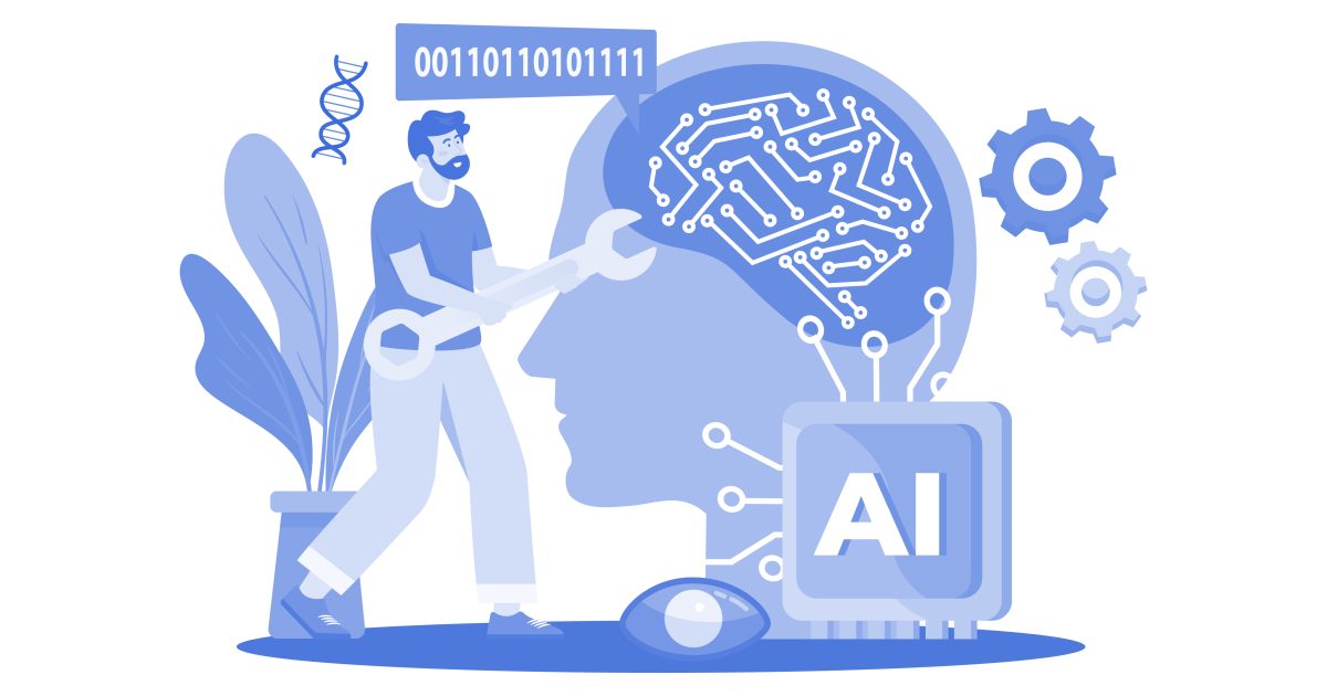 Ai brain circuit engineer wrench