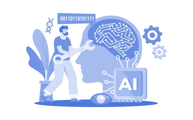 Ai brain circuit engineer wrench