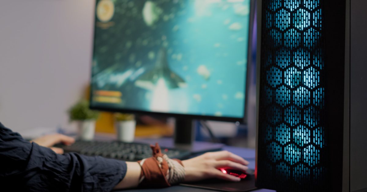 Infrastructure pc gaming blue